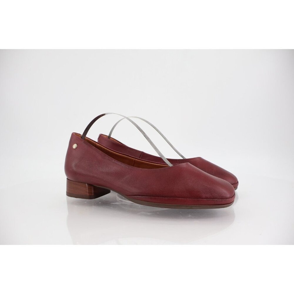 Pikolinos Ubeda Burgundy Leather Block Heel Pumps Women’s Shoes Size 35 Wide